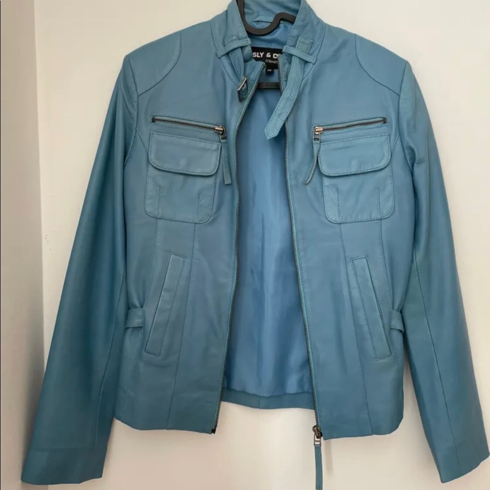 100% Genuine Leather Biker Moto Jacket